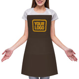 Custom Brown Yellow Apron