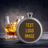 Custom Brown Yellow Hip Flask