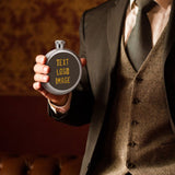 Custom Brown Yellow Hip Flask
