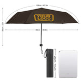 Custom Brown Yellow Automatic Umbrella