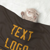 Custom Brown Yellow Pet Blanket