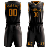 Custom Brown Yellow Basketball Set