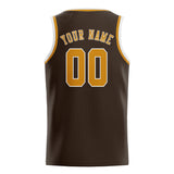 Custom Brown & Yellow Colors Design Sports Basketball Jersey