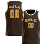 Custom Brown & Yellow Colors Design Sports Basketball Jersey