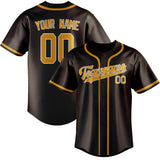 Custom Brown & Yellow Colors Design Sports Baseball Jersey