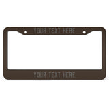 Custom Brown Dark Grey License Plate Frame
