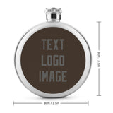Custom Brown Dark Grey Hip Flask