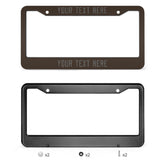 Custom Brown Dark Grey License Plate Frame