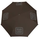 Custom Brown Dark Grey Automatic Umbrella