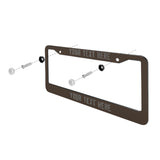 Custom Brown Dark Grey License Plate Frame