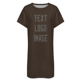 Custom Brown Dark Grey Nachthemd