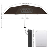 Custom Brown Dark Grey Automatic Umbrella