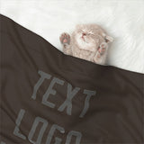 Custom Brown Dark Grey Pet Blanket