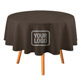 Custom Brown Gray Round Table Cloth