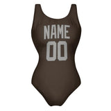 Custom Brown Gray Swimsuit