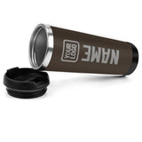 Custom Brown Gray Stainless Steel Water Cup