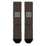Custom Brown Gray Knee-High Sock