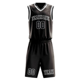 Custom Brown Dark Grey Basketball Set