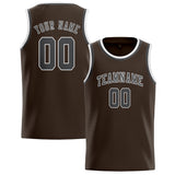 Custom Brown & Dark Grey Colors Design Sports Basketball Jersey