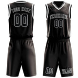 Custom Brown Dark Grey Basketball Set