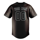 Custom Brown & Dark Grey Colors Design Sports Baseball Jersey