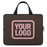 Custom Brown Light Pink Laptop Bag