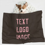 Custom Brown Light Pink Pet Blanket