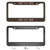 Custom Brown Light Pink License Plate Frame