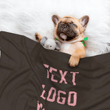 Custom Brown Light Pink Pet Blanket