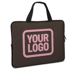 Custom Brown Light Pink Laptop Bag
