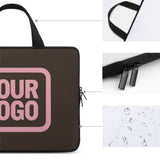Custom Brown Light Pink Laptop Bag
