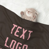 Custom Brown Light Pink Pet Blanket