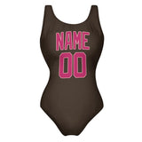 Custom Brown Pink Swimsuit