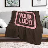 Custom Brown Light Pink Blanket