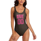 Custom Brown Pink Swimsuit