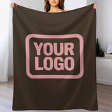 Custom Brown Light Pink Blanket