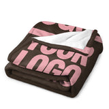 Custom Brown Light Pink Blanket