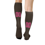 Custom Brown Pink Knee-High Sock