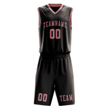 Custom Brown Light Pink Basketball Set