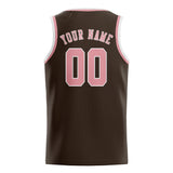 Custom Brown & Light Pink Colors Design Sports Basketball Jersey