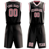 Custom Brown Light Pink Basketball Set