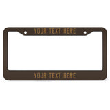 Custom Brown Khaki License Plate Frame
