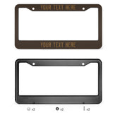 Custom Brown Khaki License Plate Frame