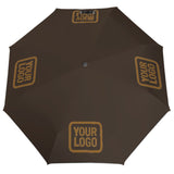 Custom Brown Khaki Automatic Umbrella