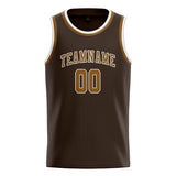 Custom Brown & Khaki Colors Design Sports Basketball Jersey