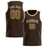 Custom Brown & Khaki Colors Design Sports Basketball Jersey