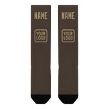 Custom Brown Light Khaki Knee-High Sock