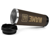 Custom Brown Light Khaki Stainless Steel Water Cup