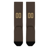 Custom Brown Light Khaki Knee-High Sock