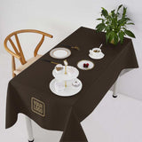 Custom Brown Khaki Square Table Cloth
